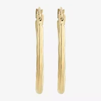 Womens 10K Gold 18mm Round Hoop Earrings