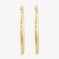 Womens 10K Gold 22mm Round Hoop Earrings