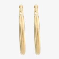 Womens 10K Gold 18mm Round Hoop Earrings