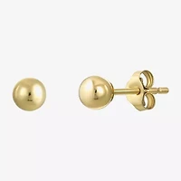 Womens Cubic Zirconia 10K Gold Round 3 Pair Earring Set