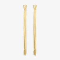 Womens 14K Gold 22mm Oval Hoop Earrings