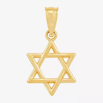 Star Of David Unisex Adult 14K Gold Star Pendant