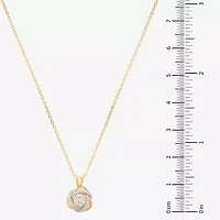 Diamonart Womens 1 1/3 CT. T.W. Cubic Zirconia 14K Gold Over Silver 2-pc. Jewelry Set