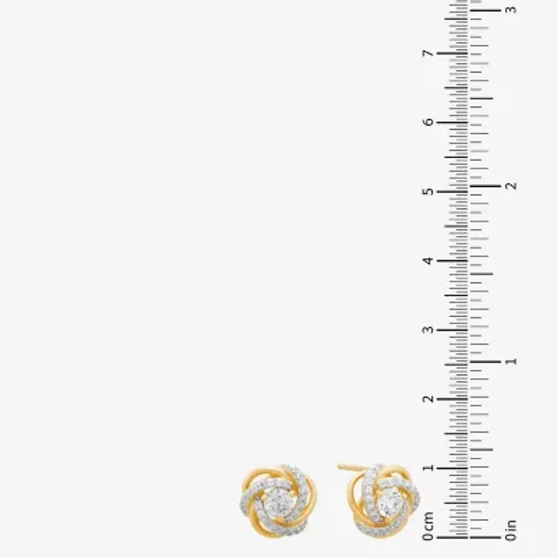 Diamonart Womens 1 1/3 CT. T.W. Cubic Zirconia 14K Gold Over Silver 2-pc. Jewelry Set