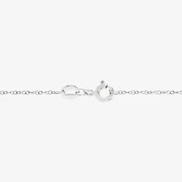 Womens White Mother Of Pearl Sterling Silver Heart 18 Inch Pendant Necklace