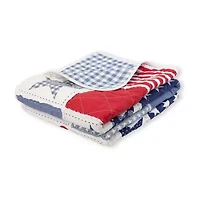 Donna Sharp Star And Stripe Washable Hypoallergenic Midweight Throw