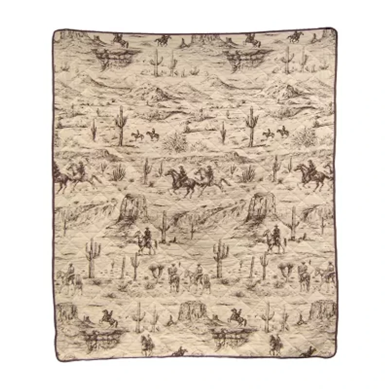 Donna Sharp Cowboy Washable Hypoallergenic Midweight Throw