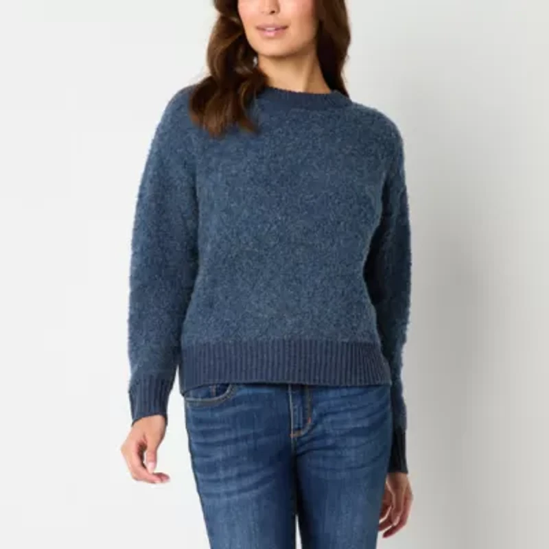 a.n.a Womens Crew Neck Long Sleeve Pullover Sweater