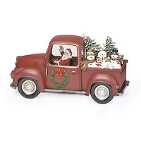 Roman 7in Led Swirl Truck Christmas Tabletop Decor