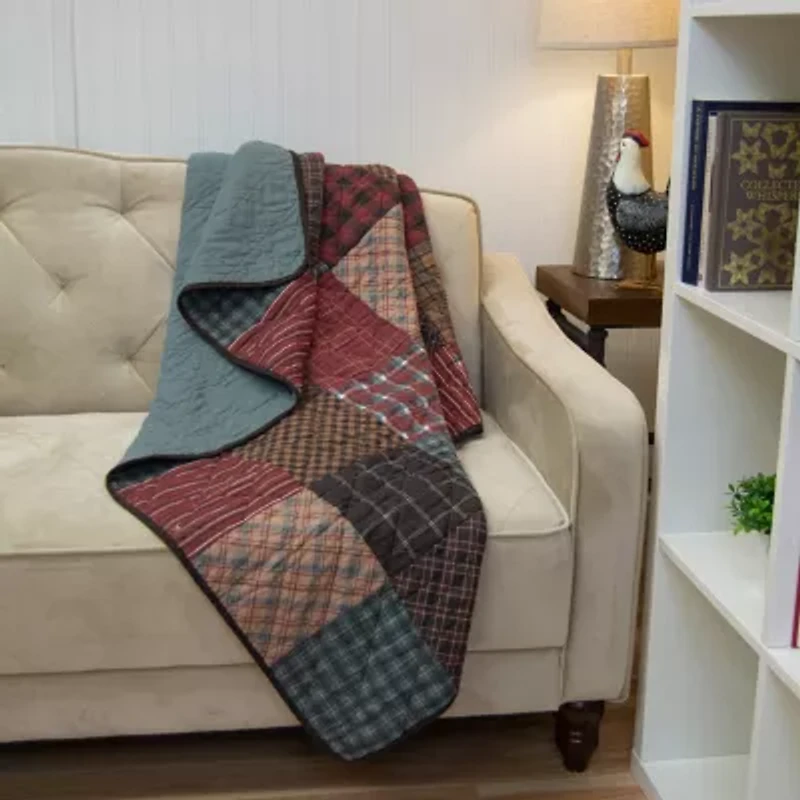 Donna Sharp Appalachia Plaid Washable Hypoallergenic Midweight Throw