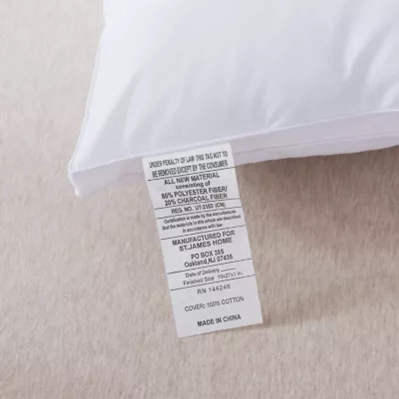 St. James Home Charcoal Infused Down Alternative Pillow