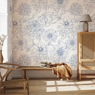 Tempaper Floral Blooms Mural Wallpaper