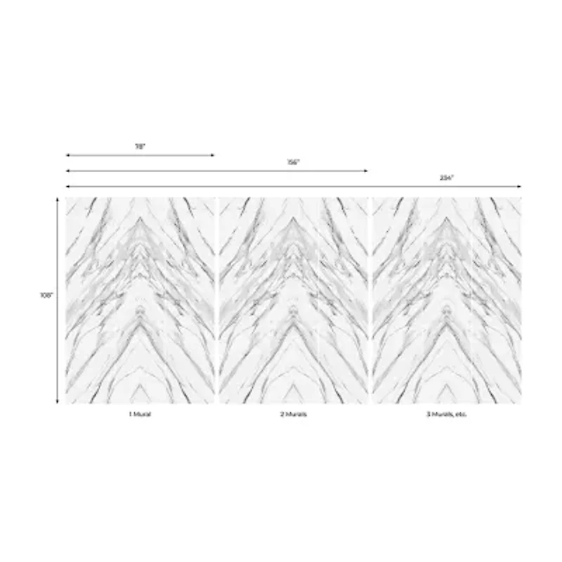 Tempaper Book-Matched Marble Mural Wallpaper