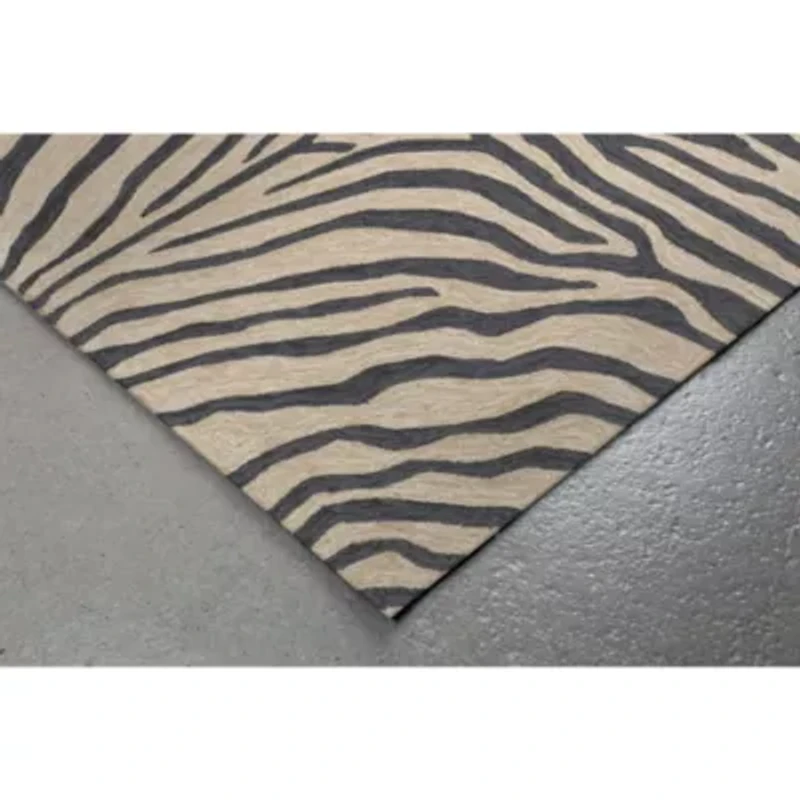 Liora Manne Ravella Zebra Hand Tufted Indoor Outdoor Rectangular Accent Rug