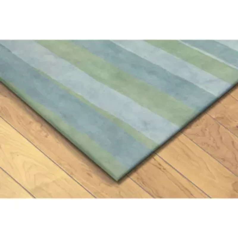 Liora Manne Piazza Stripes Hand Tufted Wool Indoor Rectangular Runner