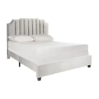 Streep Linen Channel Stitched Upholstered Bed