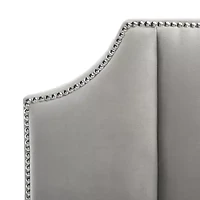 Streep Linen Channel Stitched Upholstered Bed