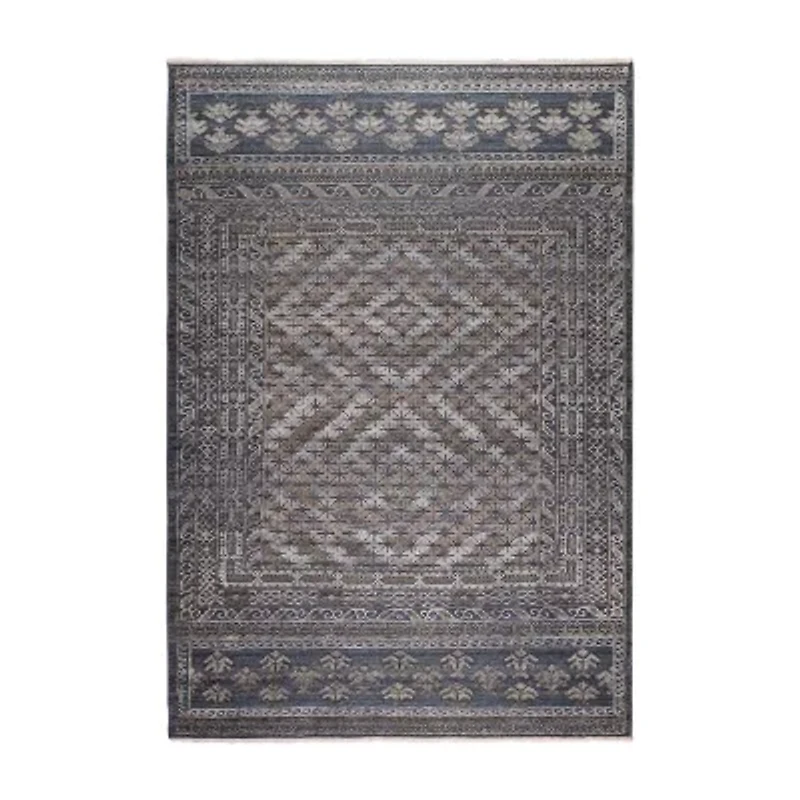 Amer Rugs Winterrose Geometric Hand Knotted Indoor Rectangular Accent Rug