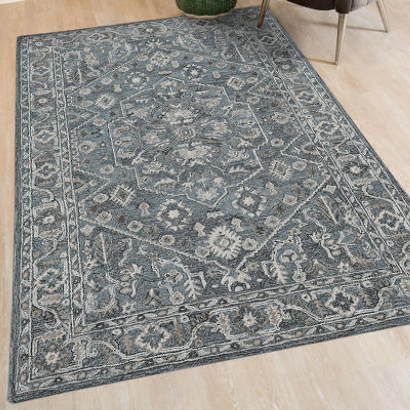 Amer Rugs Vermusia Medallion Hand Tufted Indoor Rectangular Accent Rug
