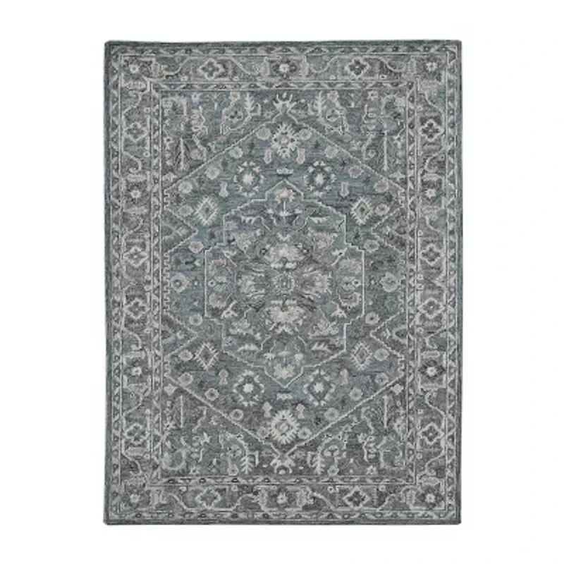 Amer Rugs Vermusia Medallion Hand Tufted Indoor Rectangular Accent Rug