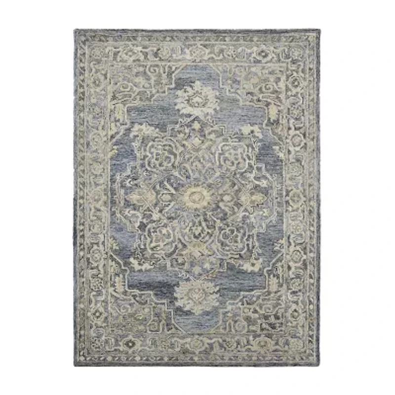 Amer Rugs Vermusia Medallion Hand Tufted Indoor Rectangular Accent Rug