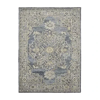 Amer Rugs Vermusia Medallion Hand Tufted Indoor Rectangular Accent Rug