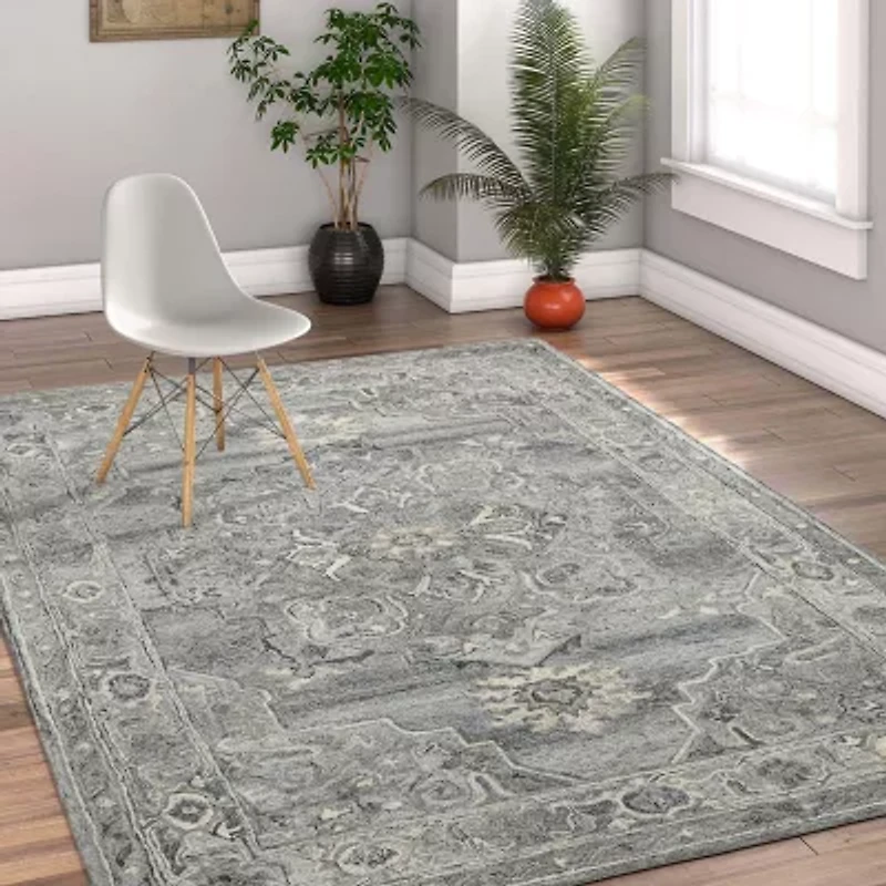 Amer Rugs Vermusia Medallion Hand Tufted Indoor Rectangular Accent Rug