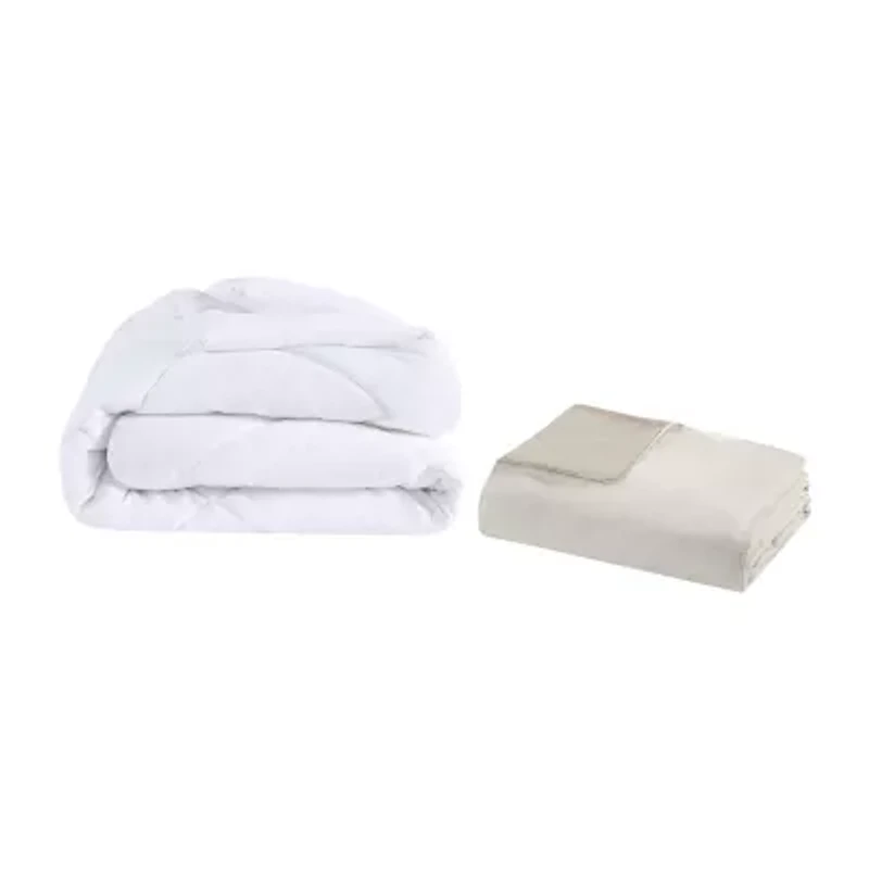 Madison Park Blakely 5 Piece Organic Cotton Oversized Comforter Set with Removable Insert