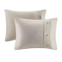 Madison Park Blakely 3 Piece Organic Cotton Oversized Duvet Cover Set