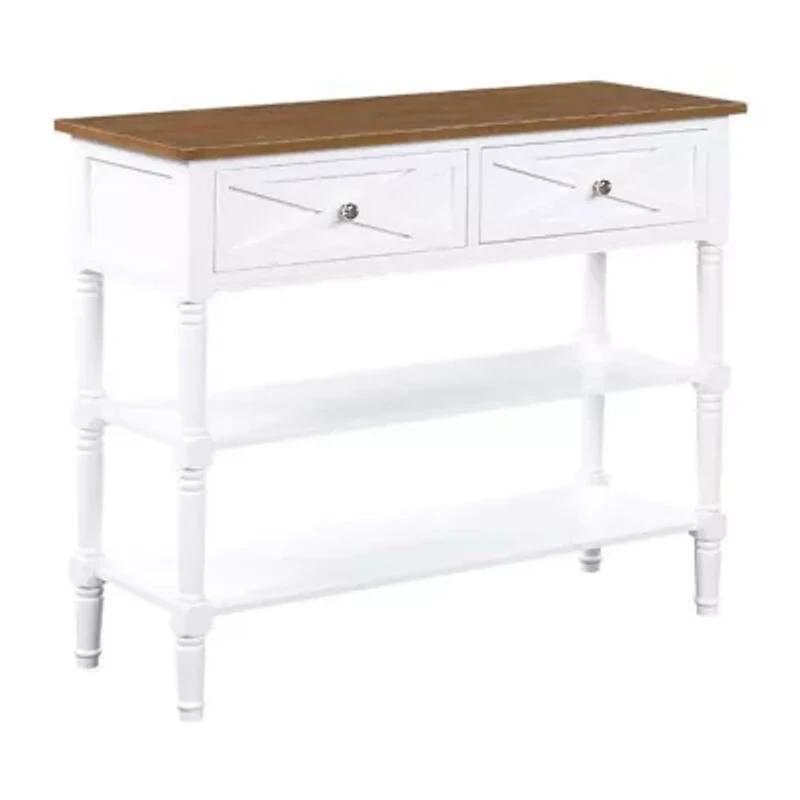 Country Living Room Collection 2-Drawer Console Table
