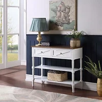 Country Living Room Collection 2-Drawer Console Table
