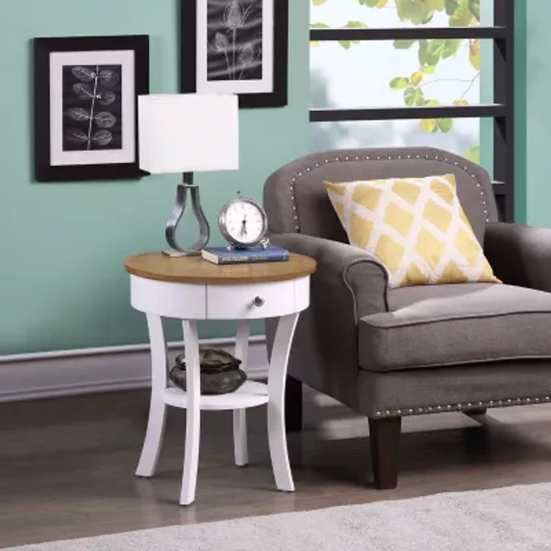 Convenience Concepts Schaffer Living Room Collection Storage 1-Drawer End Table