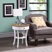 Convenience Concepts Schaffer Living Room Collection Storage 1-Drawer End Table