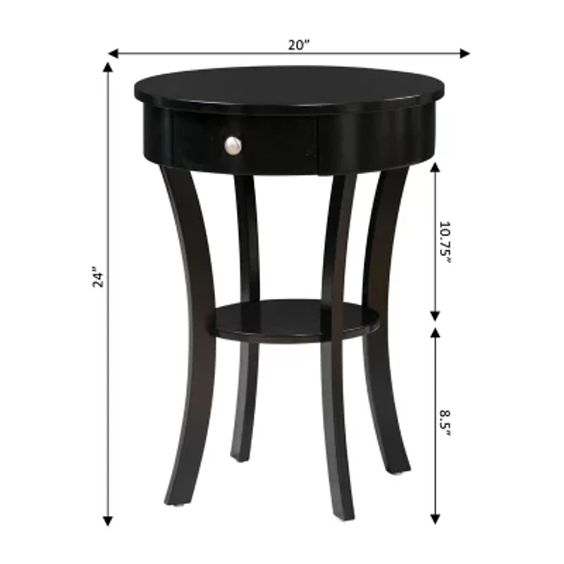 Schaffer Living Room Collection Storage 1-Drawer End Table