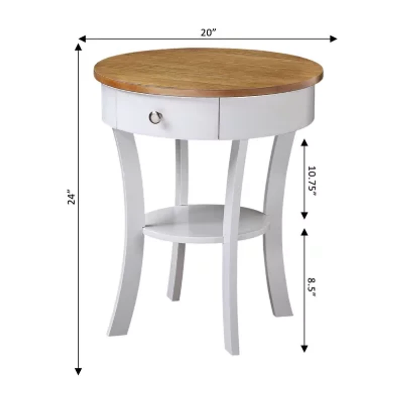 Convenience Concepts Schaffer Living Room Collection Storage 1-Drawer End Table