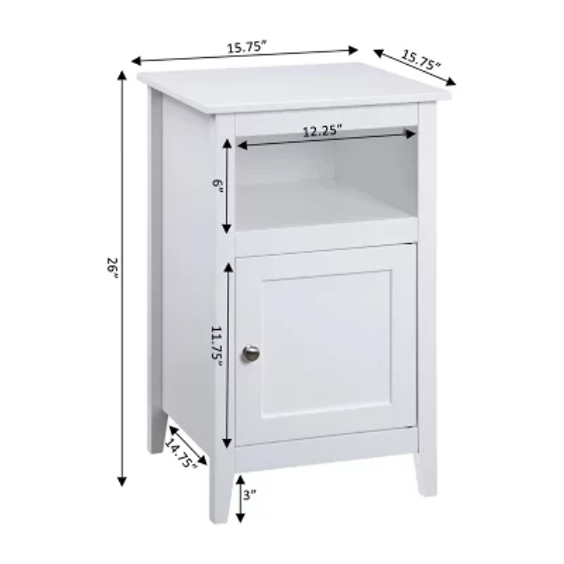 Convenience Concepts Designs2go Living Room Collection Storage End Table