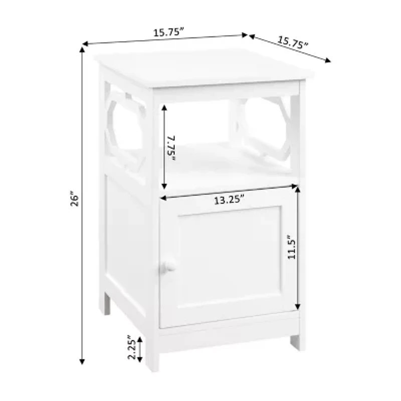 Convenience Concepts Omega Living Room Collection Storage End Table