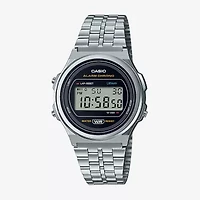 Casio Mens Black Stainless Steel Bracelet Watch A171we-1a