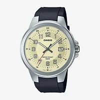 Casio Mens Black Strap Watch Mtpe190-9bv