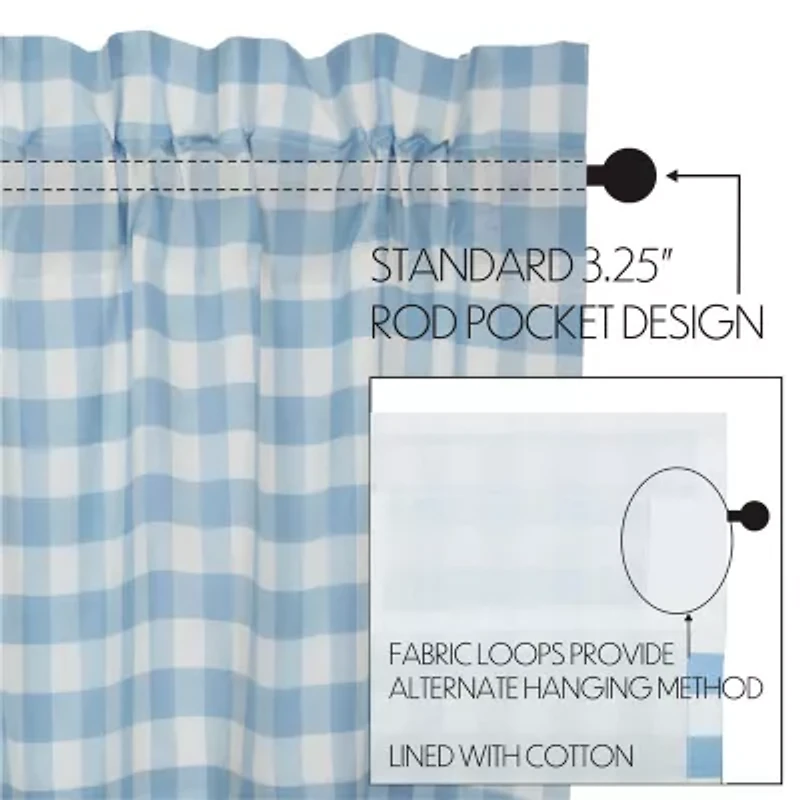 Annie Buffalo Check Rod Pocket Valance