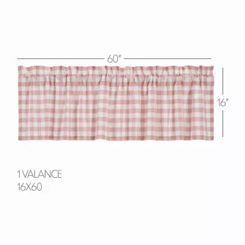 Annie Buffalo Check Rod Pocket Tailored Valance