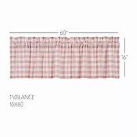 Annie Buffalo Check Rod Pocket Tailored Valance