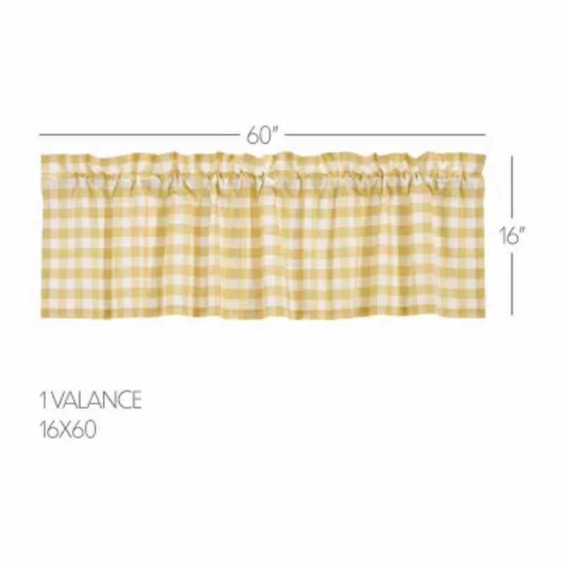 Annie Buffalo Check Rod Pocket Tailored Valance