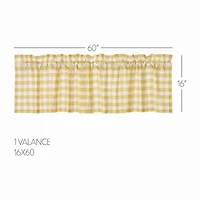 Annie Buffalo Check Rod Pocket Tailored Valance