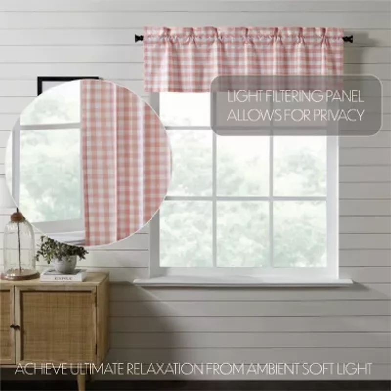 Annie Buffalo Check Rod Pocket Tailored Valance