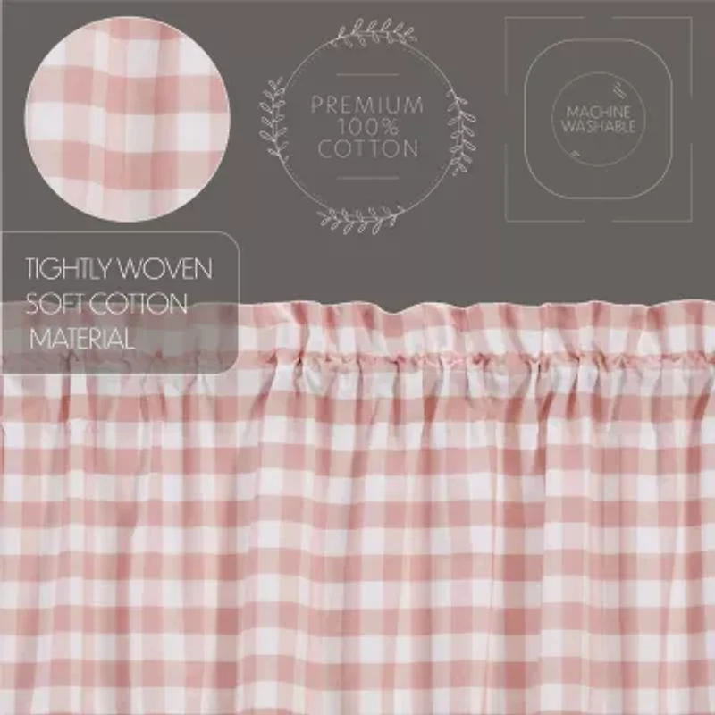 Annie Buffalo Check Rod Pocket Tailored Valance