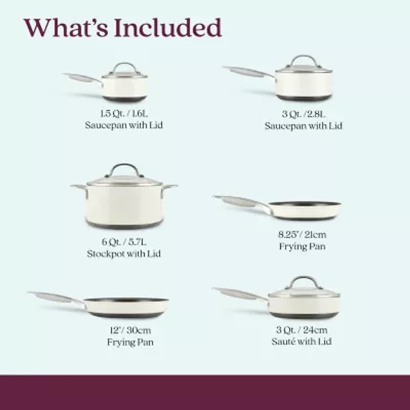 Anolon Achieve Hard Anodized 10-pc. Cookware Set