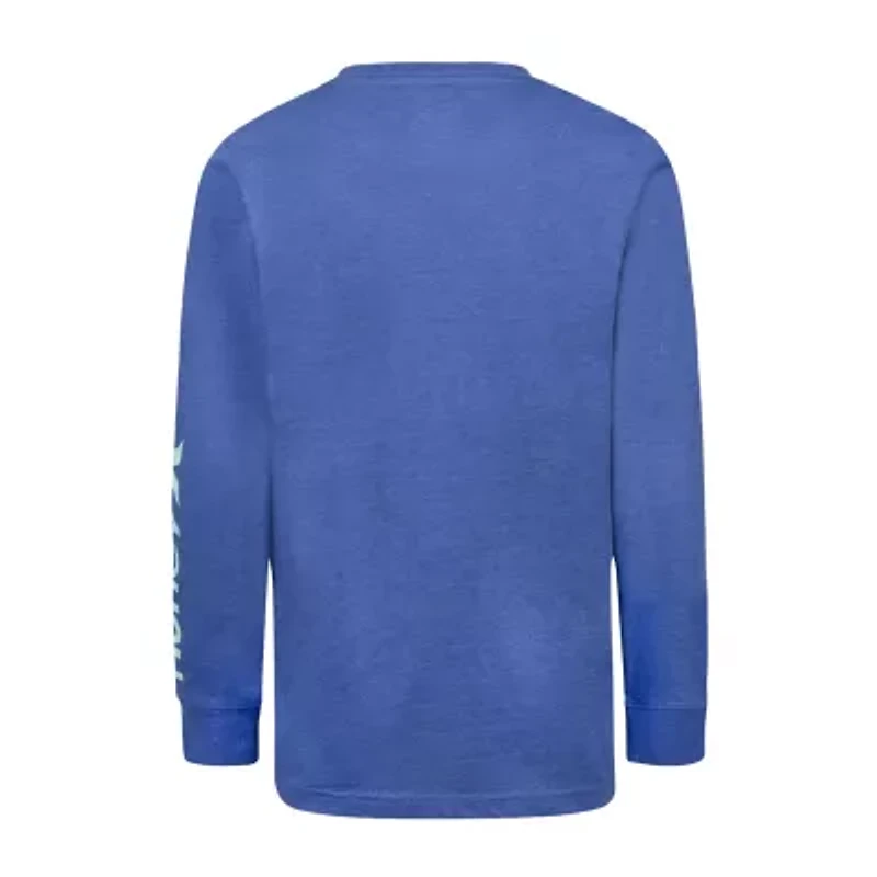 Hurley Big Kid Boys Round Neck Long Sleeve Regular Fit Graphic T-Shirt