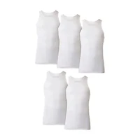 Hanes Mens Crew Neck Sleeveless 5 Pack Big Tank
