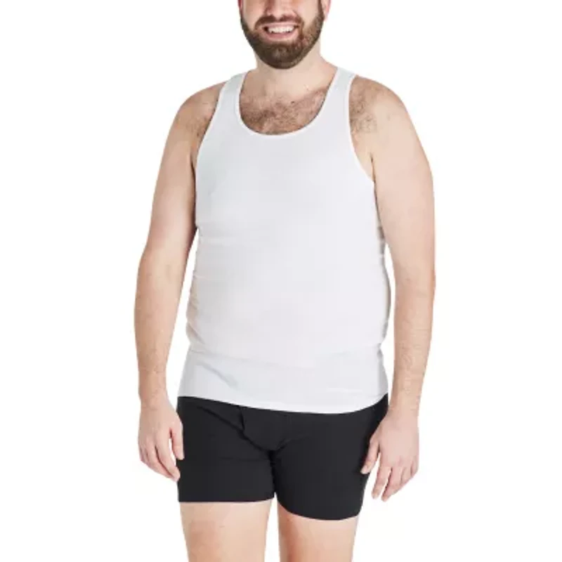 Hanes Mens Crew Neck Sleeveless 5 Pack Big Tank